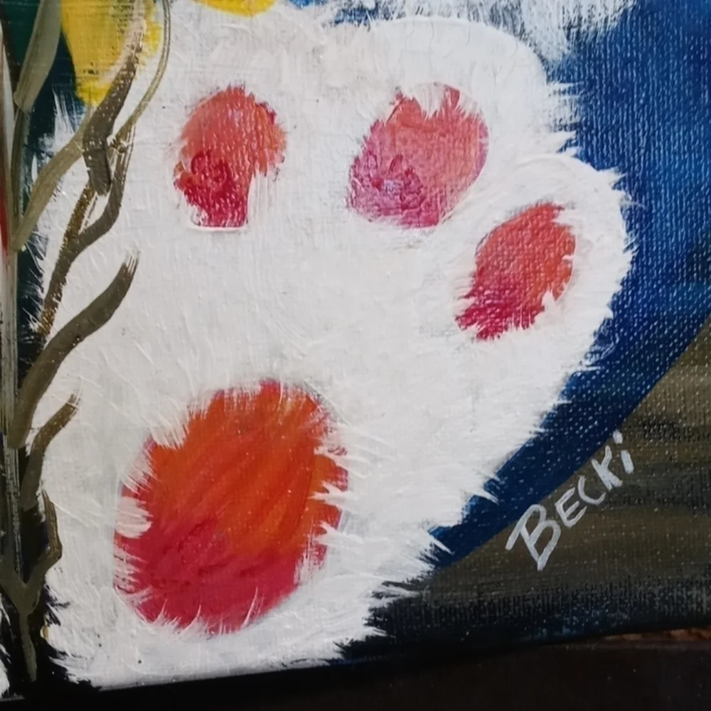 Original acrylic painting unstretched canvas 11x14